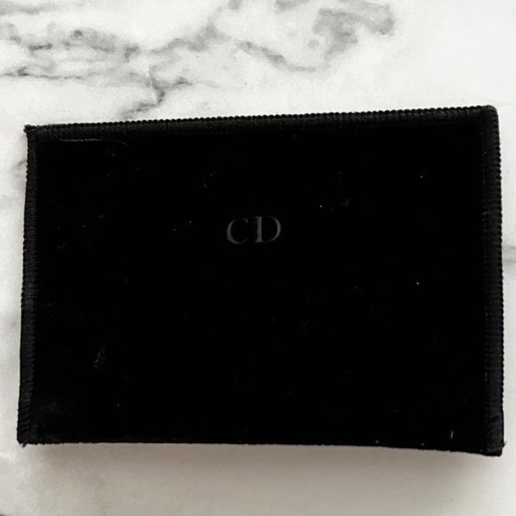 New! Christian Dior Black Velvet Cardholder - Picture 1 of 3